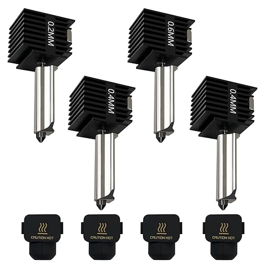 Nozzle 0.4Mm Hardened - مجموعة من 4 قطع لرأس الطباعة