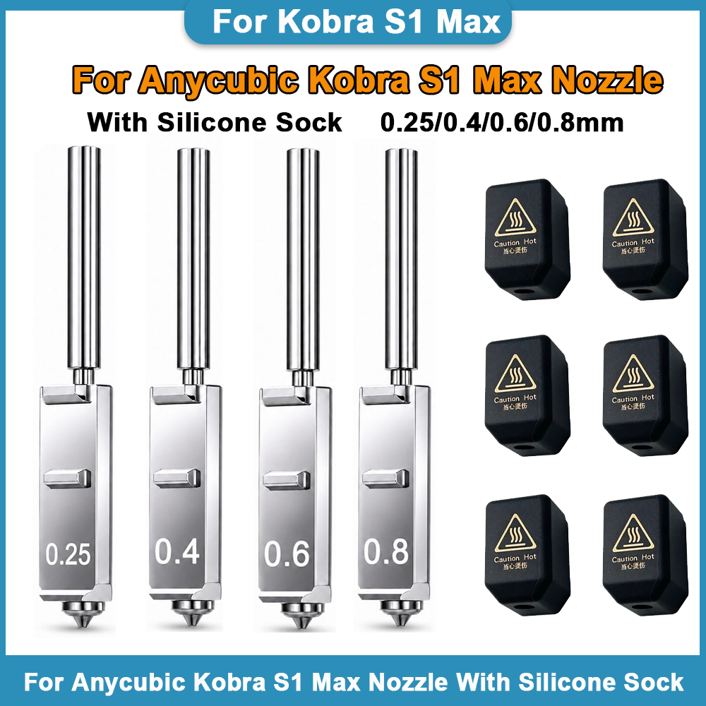 Nozzle 0.4Mm Hardened - فوهات فولاذية مقوية لطابعة Anycubic Kobra