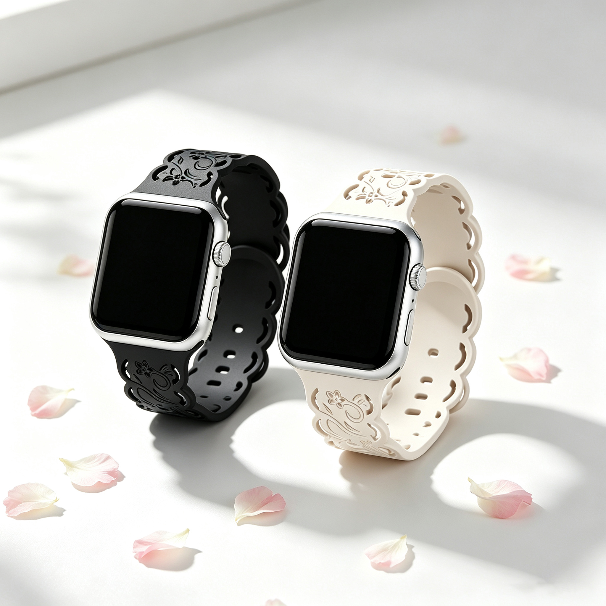 3D Printing Watch - حزام سيليكون منقوش لساعة أبل سيريز