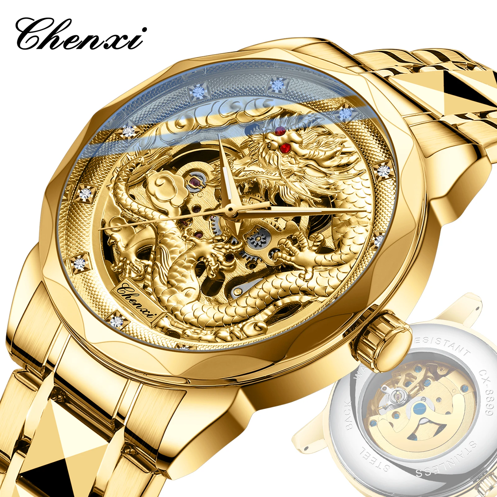 3D Printing Watch - ساعات CHENXI 8899 الصينية ذات النمط