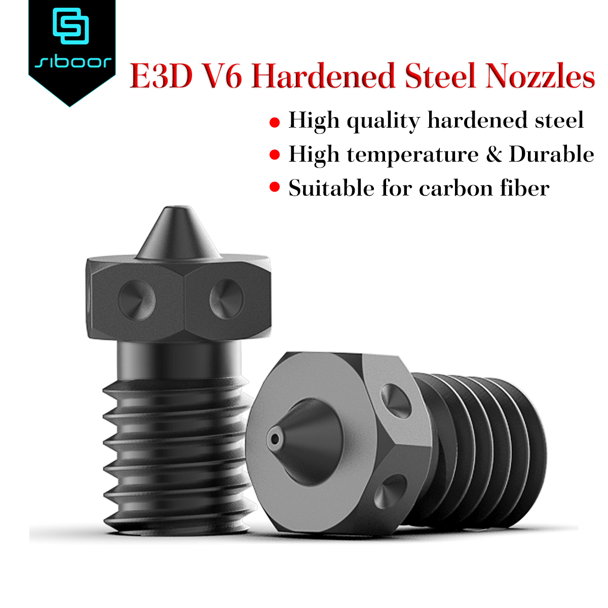 Nozzle 0.4Mm Hardened - عالية الجودة eثلاثية الأبعاد V6 فوهة