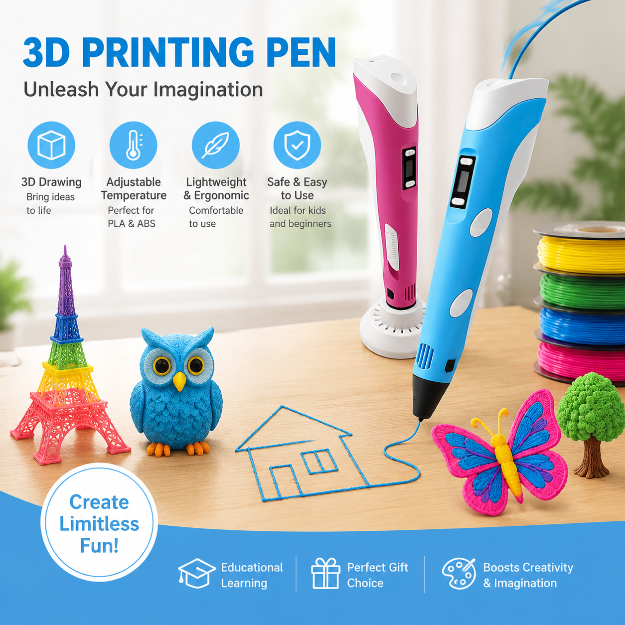 3D Printing Pen For Adults - قلم طباعة ثلاثية الأبعاد للأطفال والكبار