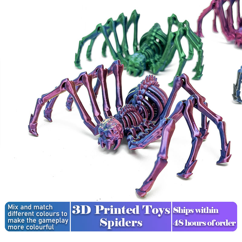 3D Printing Household Items - نموذج عنكبوت مفصلي ثلاثي الأبعاد مطبوع