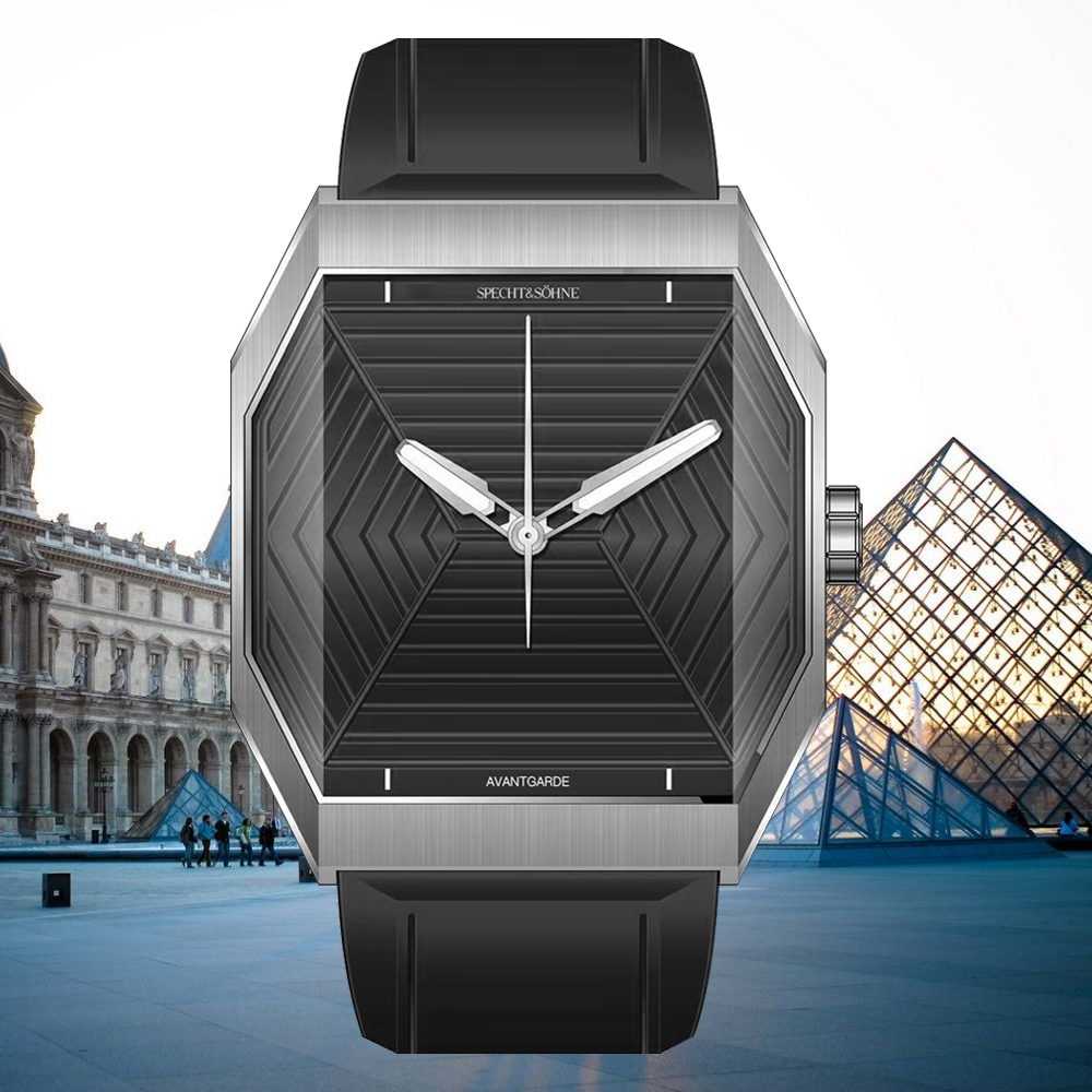 3D Printing Watch - Specht & Söhne ساعة مربعة بتصميم