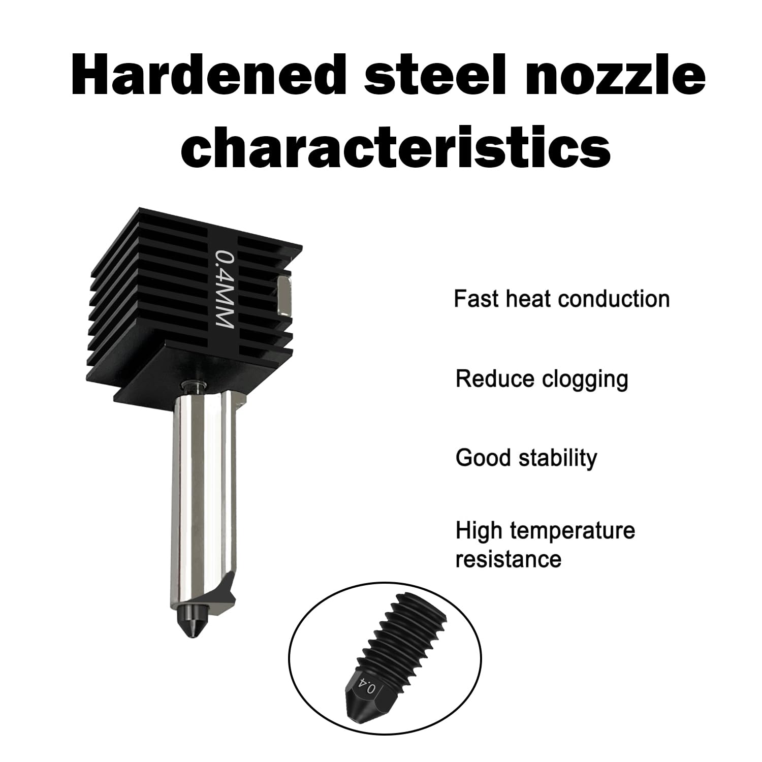 مجموعة من 4 قطع لرأس الطباعة A - مراجعة Nozzle 0.4Mm Hardened وسعره