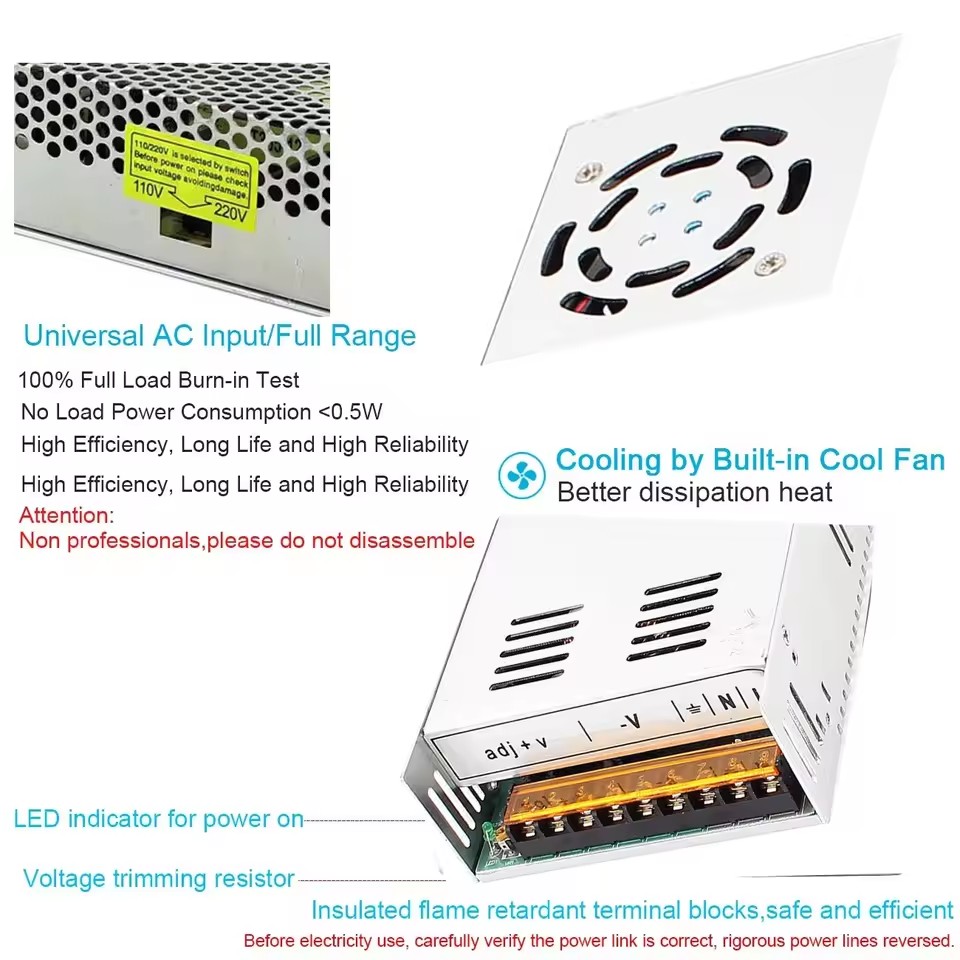 تحويل التيار الكهربائي تيار مس - مراجعة 3D Printer Power Supply وسعره