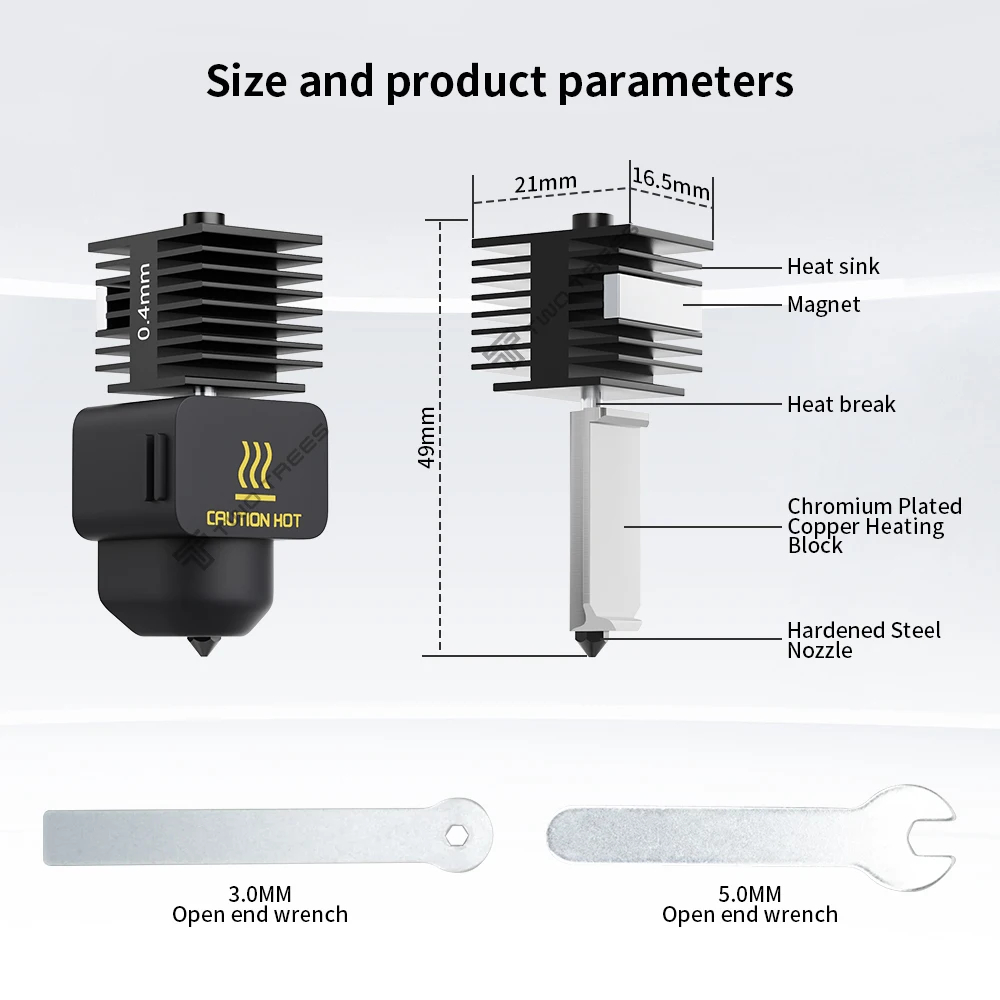 طقم ترقية هوت إند لطابعة بامبو - مراجعة Nozzle 0.4Mm Hardened وسعره