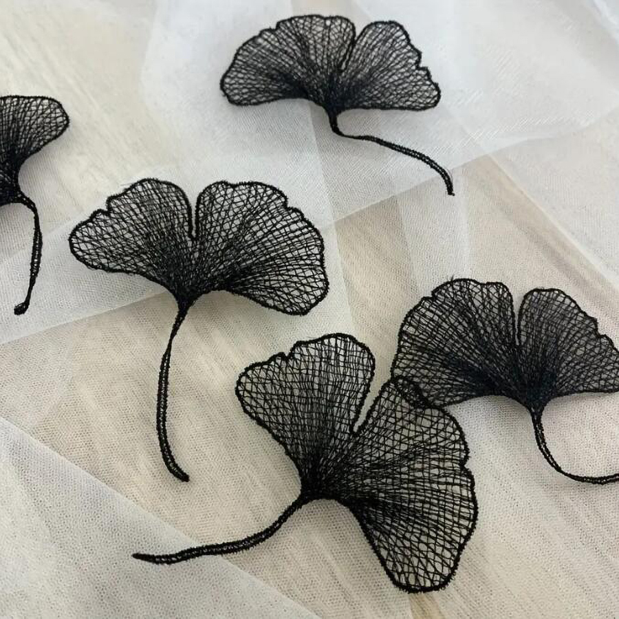 5 قطع من الدانتيل الأسود والأب - مراجعة 3D Printing On Fabric وسعره