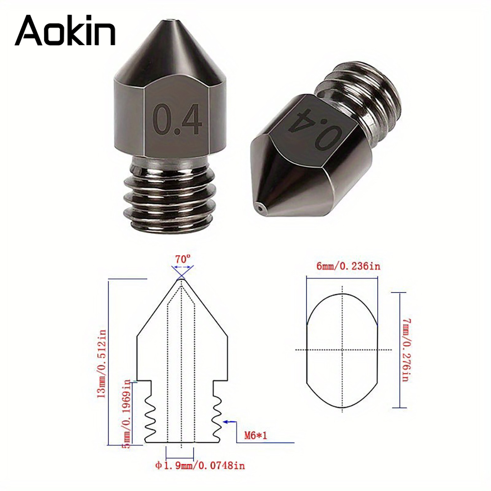 1/5/10 قطعة MK8 فوهة ترقية هار - مراجعة Nozzle 0.4Mm Hardened وسعره