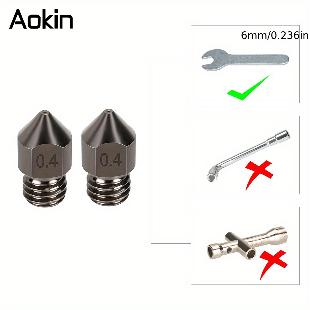 1/5/10 قطعة MK8 فوهة ترقية هار - مراجعة Nozzle 0.4Mm Hardened وسعره