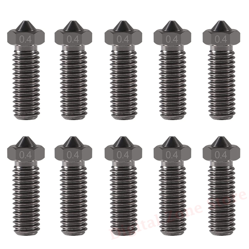 10 قطعة V6 تصلب الصلب بركان فو - مراجعة Nozzle 0.4Mm Hardened وسعره