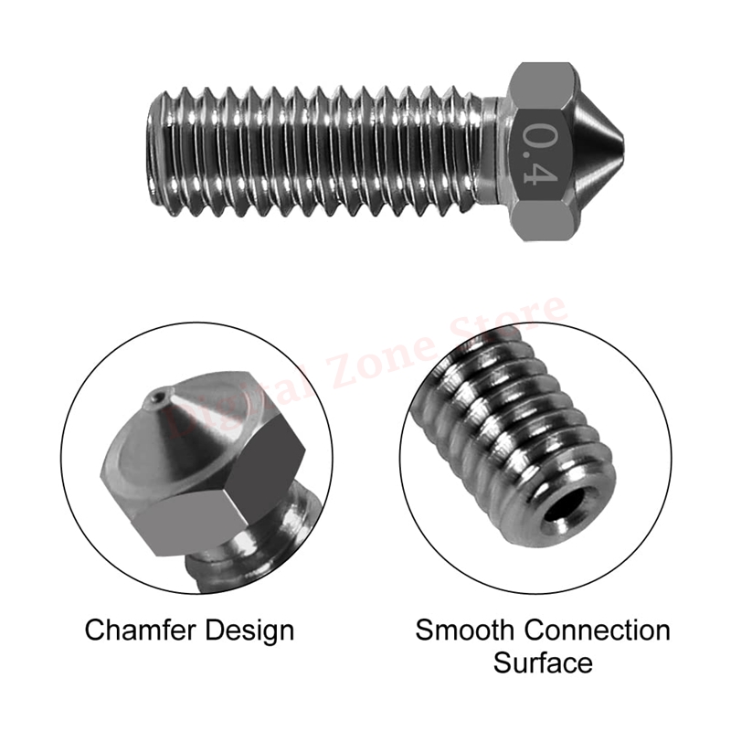 10 قطعة V6 تصلب الصلب بركان فو - مراجعة Nozzle 0.4Mm Hardened وسعره