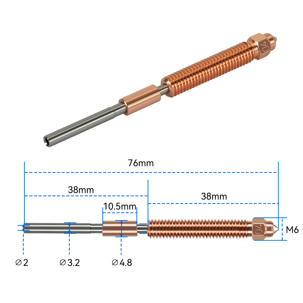 فوهة يونيكورن من الفولاذ المقو - مراجعة Nozzle 0.4Mm Hardened وسعره