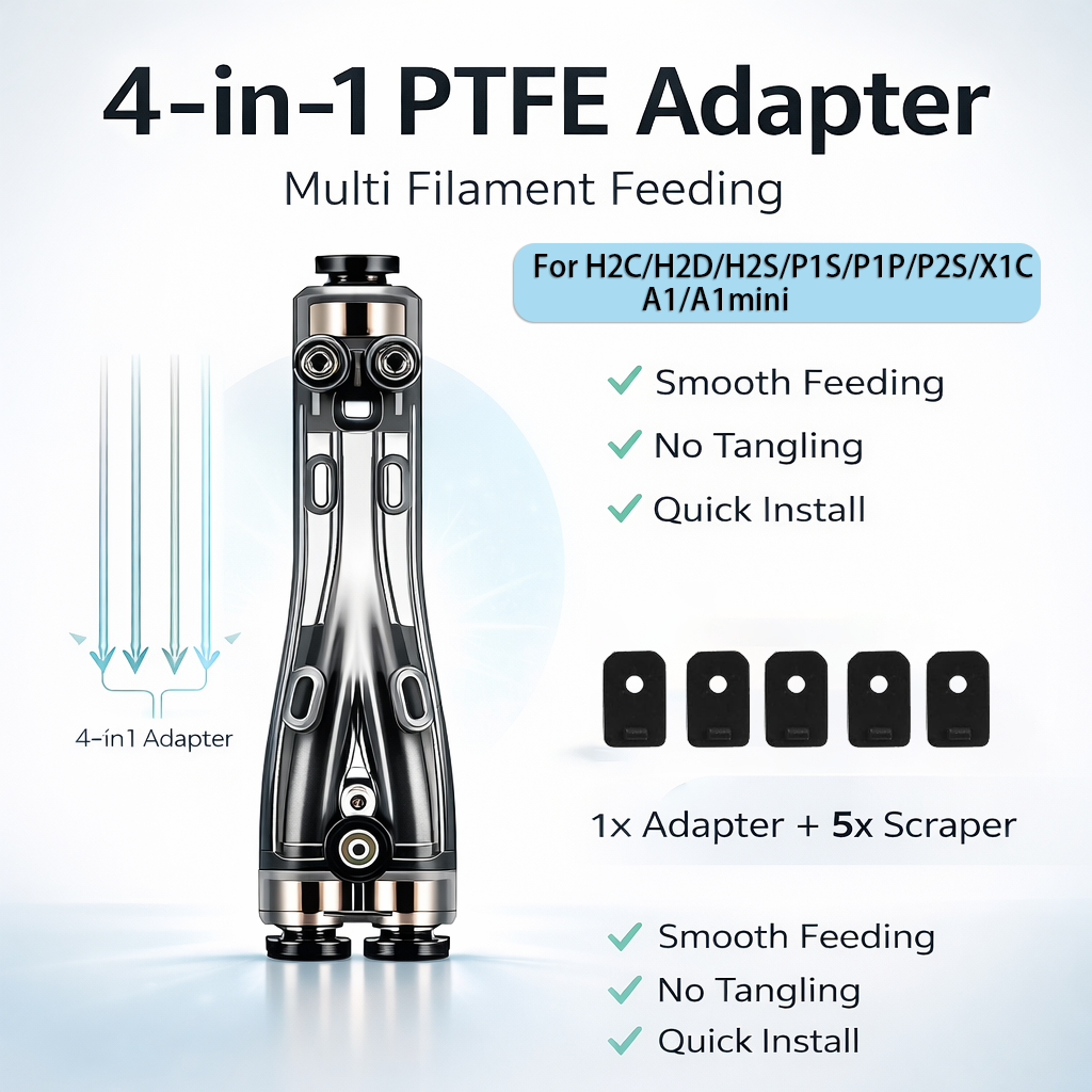 محول PTFE أصلي 4 في 1 لطابعات  - مراجعة 3D Printing Website وسعره