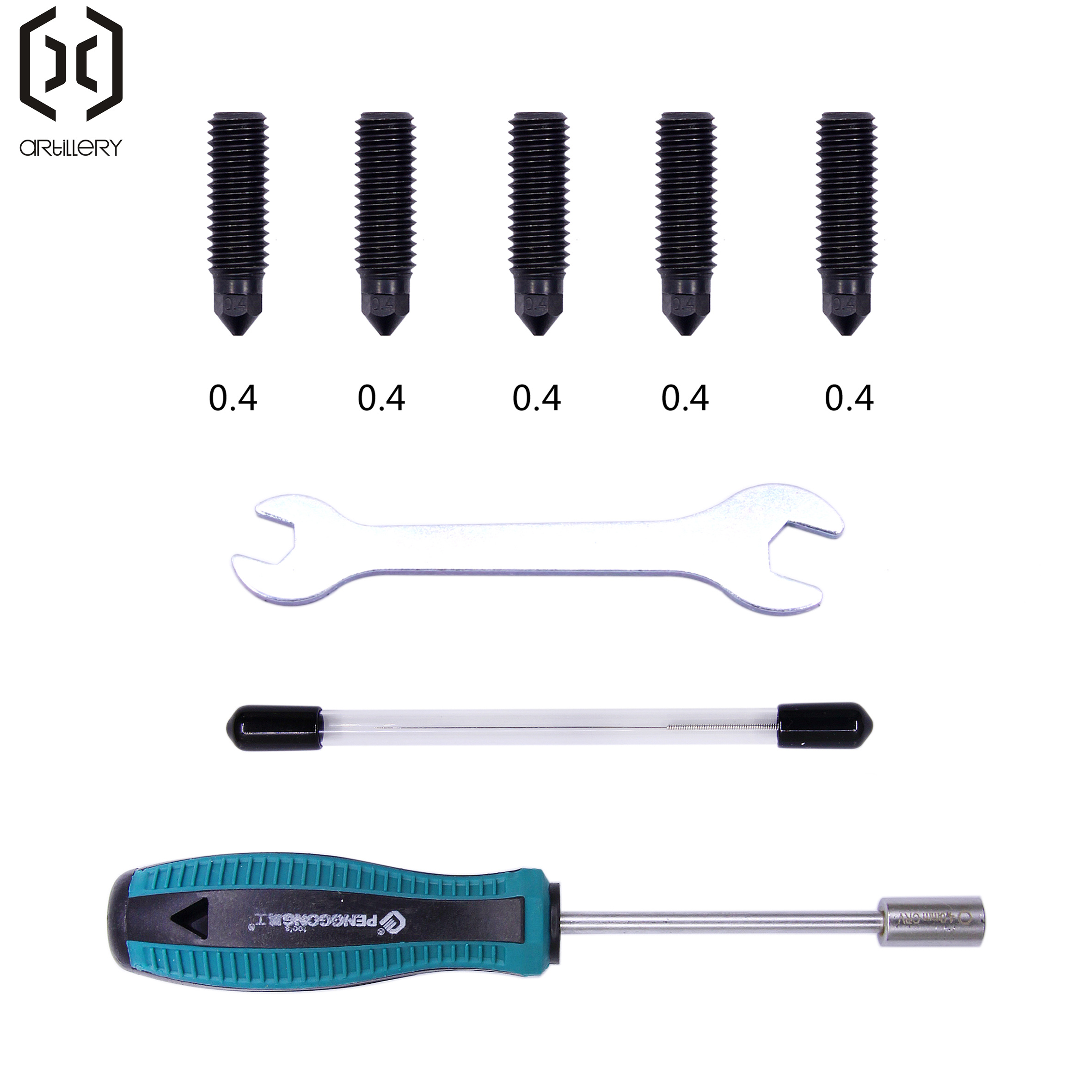 مجموعة فوهة فولاذية صلبة سوداء - مراجعة Nozzle 0.4Mm Hardened وسعره