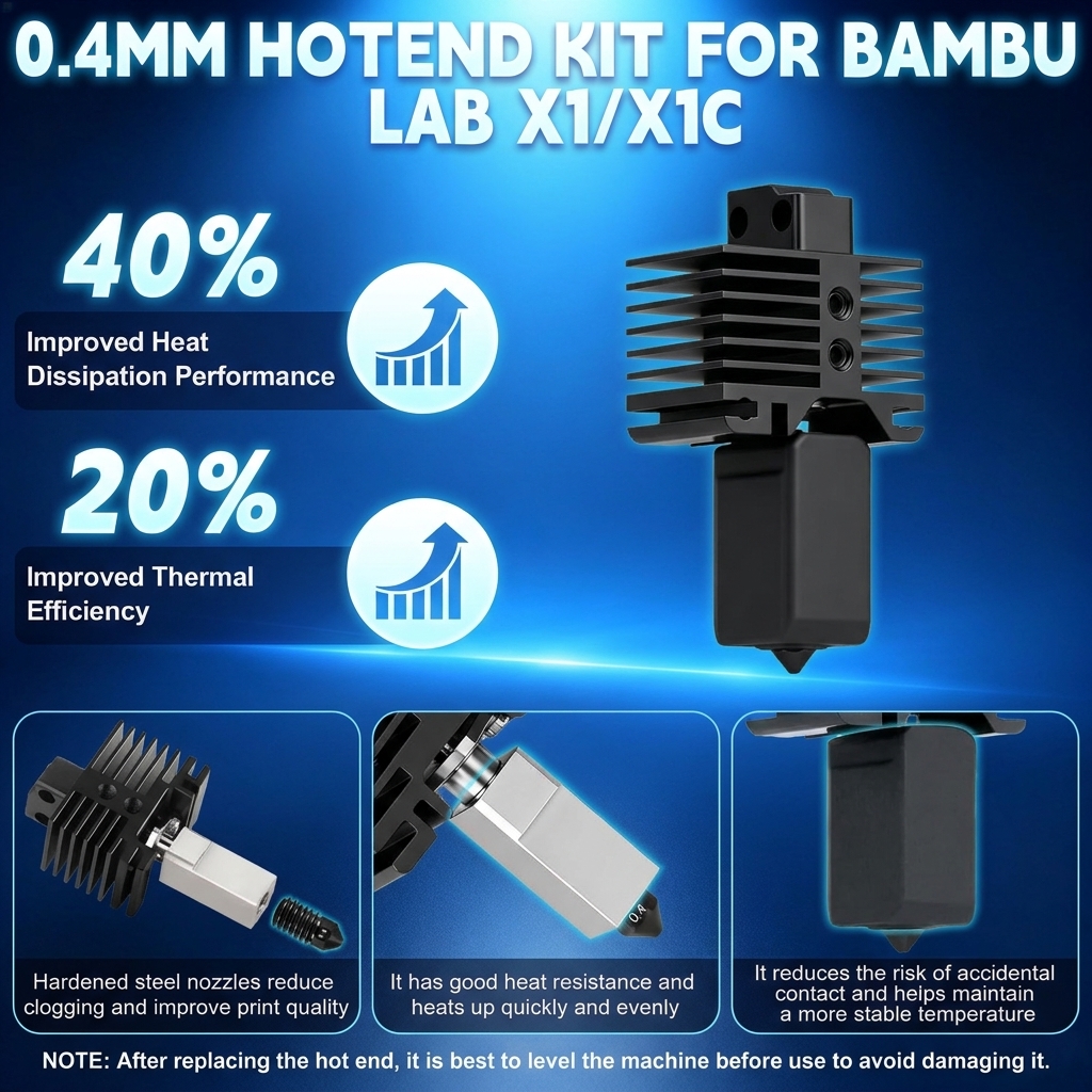 مجموعة هوت إند محسنة لطابعات ب - مراجعة Nozzle 0.4Mm Hardened وسعره