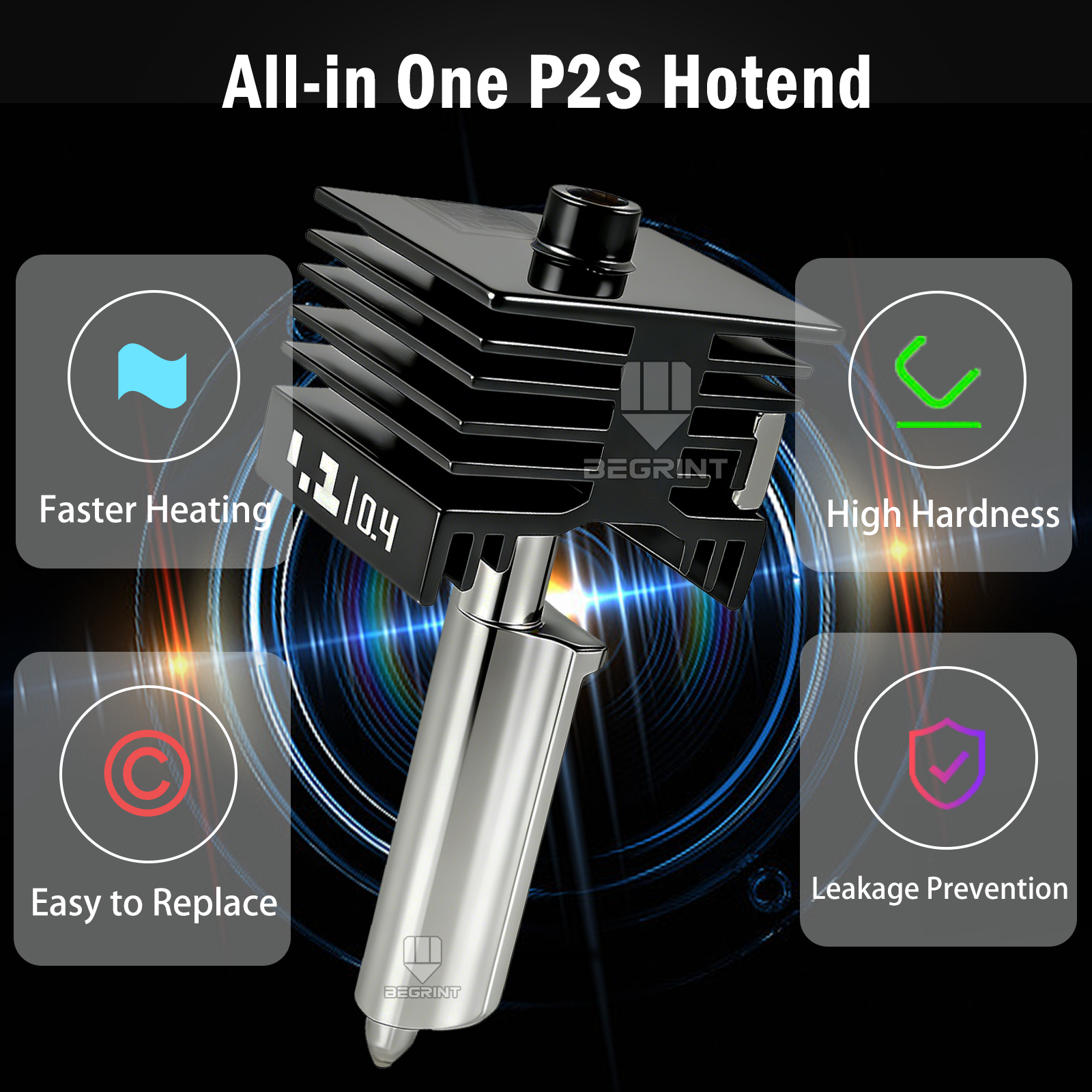 رأس طباعة متكامل جديد لطابعات  - مراجعة Nozzle 0.4Mm Hardened وسعره
