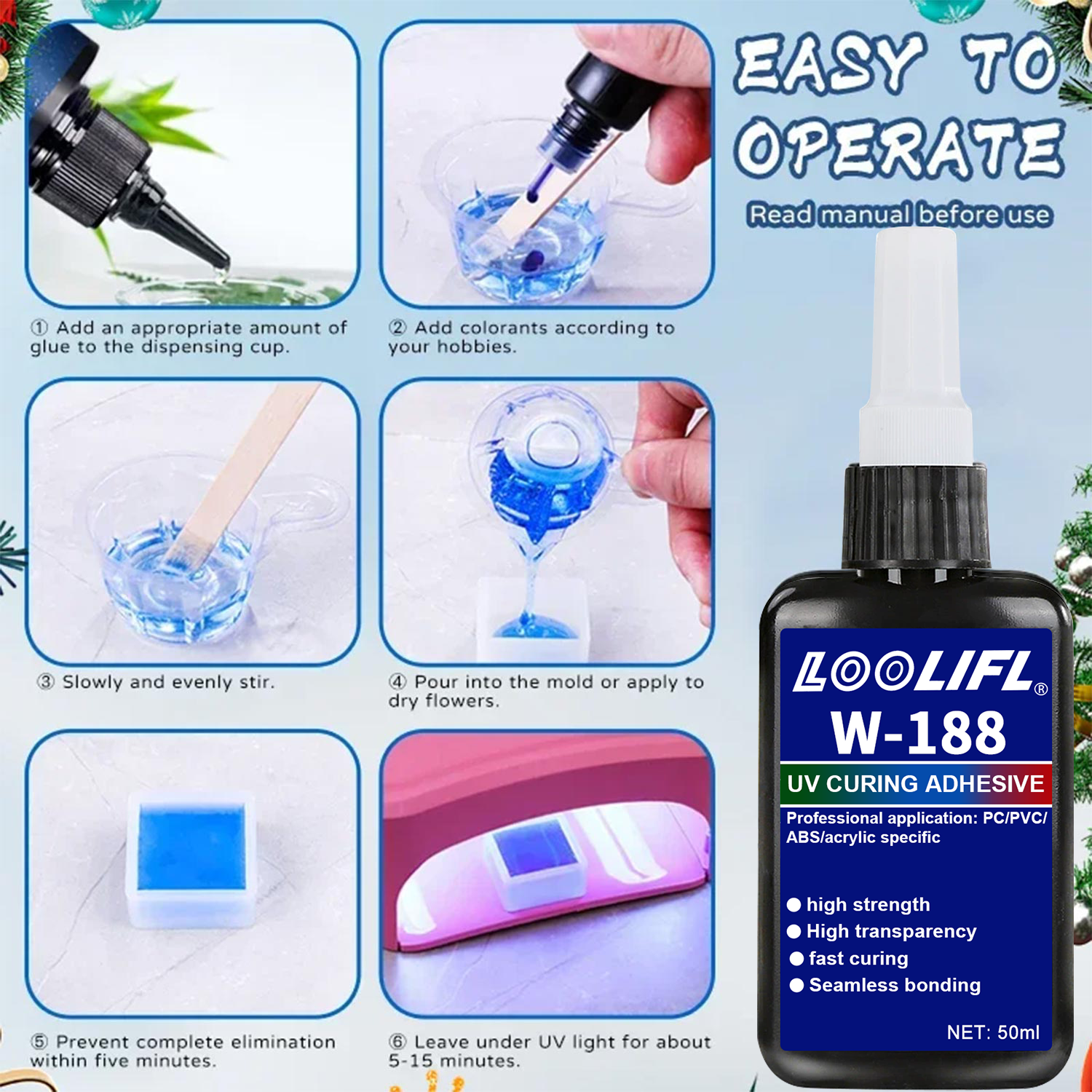 لاصق LOOLIFL 188 القوي 50 مل م - مراجعة Resin Curing Station وسعره
