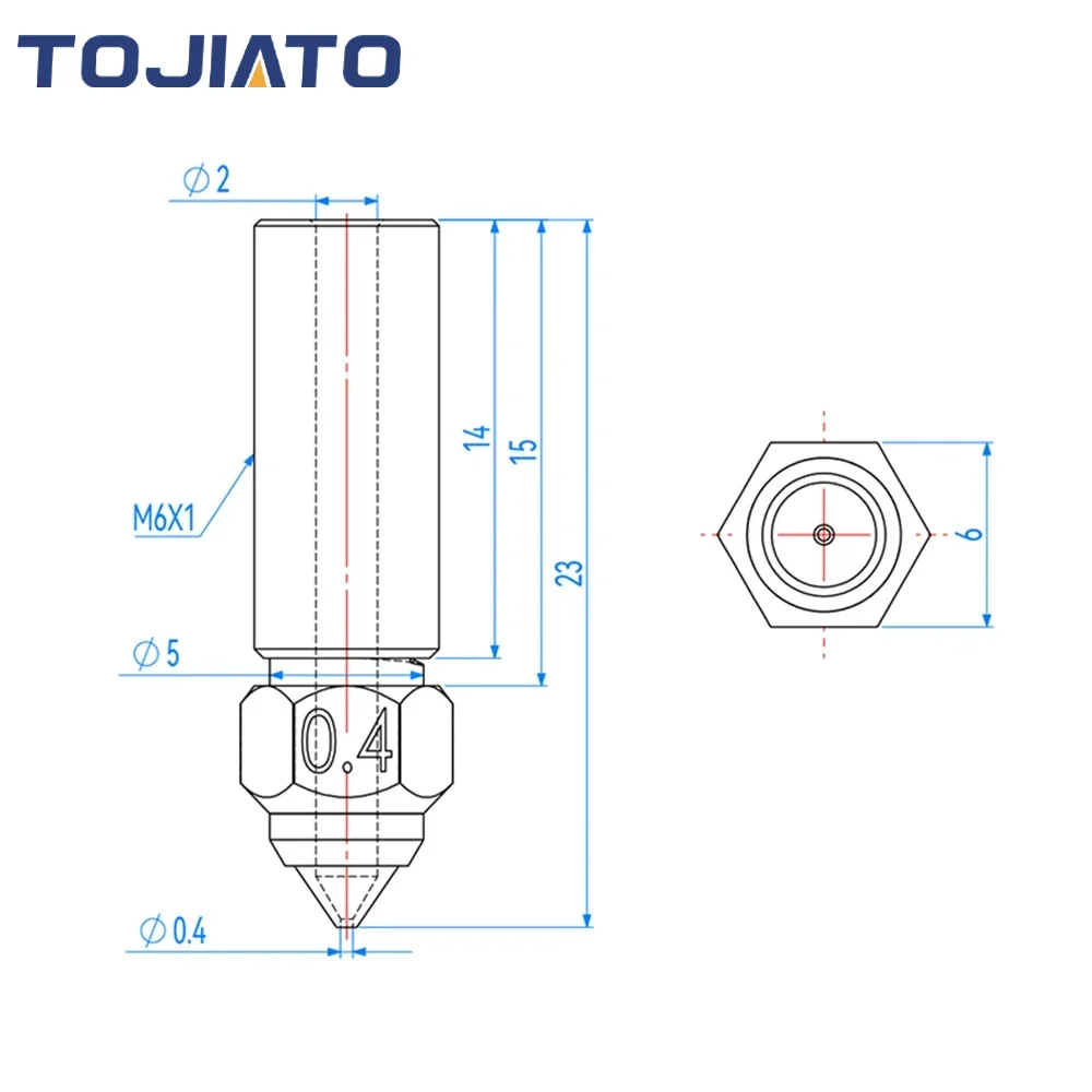 فوهة بركان عالية السرعة من الن - مراجعة Nozzle 0.4Mm Hardened وسعره