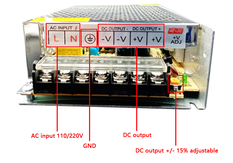 تيار مستمر 5 فولت 12 فولت امدا - مراجعة 3D Printer Power Supply وسعره